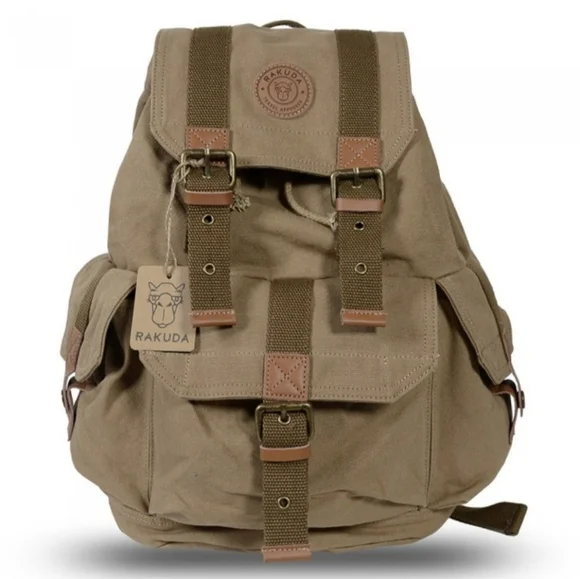 Rakuda | Bags | Rakuda Cargo Vintage Canvas Travel Backpack  display picture 2